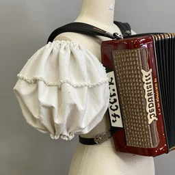 ball shaped accordion sleeve haute couture
