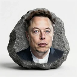 photo of a rock similar to elon musk
