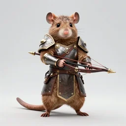a full body shot of an anthro furry rat wearing a fantasy armor holding a crossbow, fantasy, artstation, furry art, furaffinity, deviantart, symmetrical, highly detailed, award winning, trending