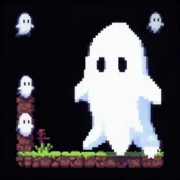 fantasy ghost game sprite 16 bit pixel art, deviantart