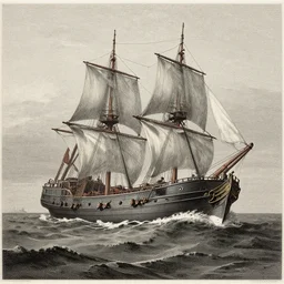 lithograph of the kraken sinking a ship w 900