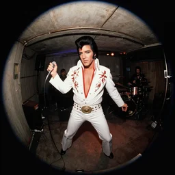elvis presley grindcore show, basement, fisheye lens, san diego 2002