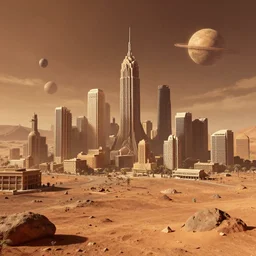 A city on mars 4k detail