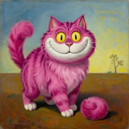 a surrealist painting of the cheshire cat by salvador dali, 4 k