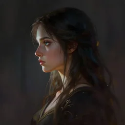 pretty girl portrait profile picture, dramatic lighting, digital painting, arcane magic, by rossdraws