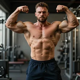 a photo of a very strong avocado bodybuilder flexing his muscles