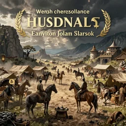 a medieval horse market, fantasy art