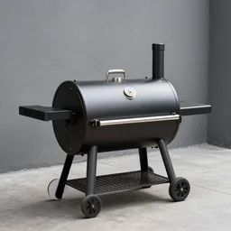 a bbq smoker, brutalist design