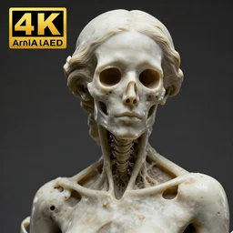 osseous statue woman, highly detailed, 4 k, hdr, smooth, sharp focus, high resolution, award - winning photo, artgerm, photorealistic