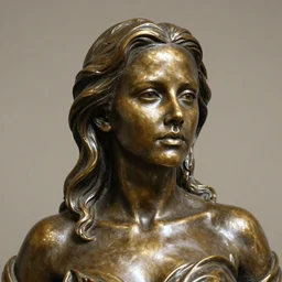 bronze statue of halle berry, realistic, photo real, smooth, sharp, intricate detail, dramatic lighting