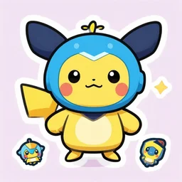 cute miss mascot scorplane scorplane gligar pokemon sticker art, cronobreaker, beeple game icon
