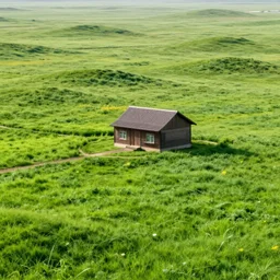 grasslands, ( ( ( ( ( ( ( ( ( ( house ) ) ) ) ) ) ) ) ) ), [ 4 k photorealism ]!!!, trending on unsplash, intricate