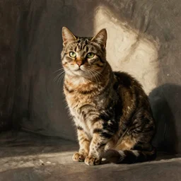 a cat as drawn by Louis Wain