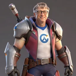 bill gates in overwatch, overwatch fanart, trending on artstation, 8 k, octane render, detailed lighting, high quality render, aesthetic, unreal engine