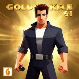 low poly john travolta in goldeneye 64 cover art