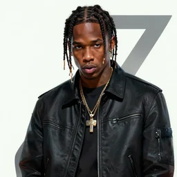 travis scott as a agent 0 0 7, digital painting, album cover art, trending on artstation, hyperdetalied,