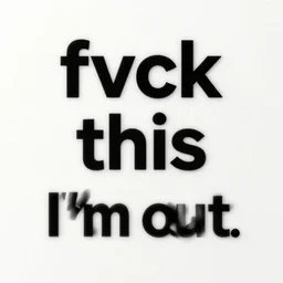 fvck this, i'm out
