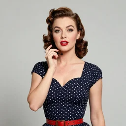 pinup woman from 1950’s, colorized