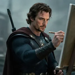 henry cavill as a cultist, painting, matte, 4 k, sharp focus, volumetric lighting
