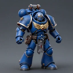 An Ultramarine from Warhammer40k, digital art, highly detailed