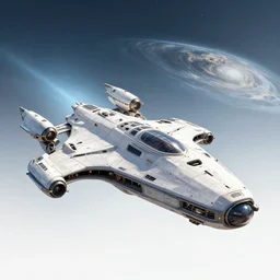 Award winning concept art of a spaceship with Gamma Draconis in the background