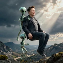 elon musk hanging out with aliens