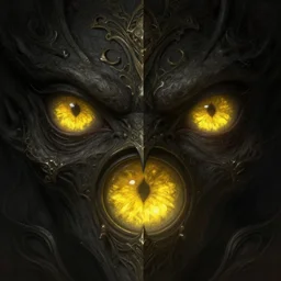 ! dream epic masterpiece of cinematographic hyperrealism where a two large yellow eyes peer from the darkness, horror, ominous, beast, horror movie deep focus, d & d, fantasy, intricate, elegant, highly detailed, digital painting, artstation, concept art, matte, sharp focus, illustration, hearthstone, art by artgerm and greg rutkowski and alphonse mucha