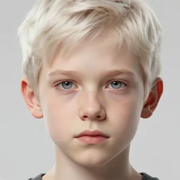 portrait a 1 5 - year - old boy, with slender, white - blond hair, cold grey eyes, a pale complexion with sharp and pointed features, hyper realistic face, beautiful eyes, character art, art by mark brooks, hyperdetailed, cryengine, trending on artstation, digital art