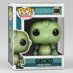 gecko funko pop, photorealistic, highly detailed