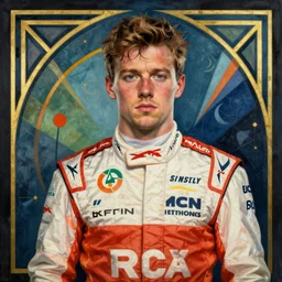 christian horner portrait, style by kandinsky, art deco, portrait