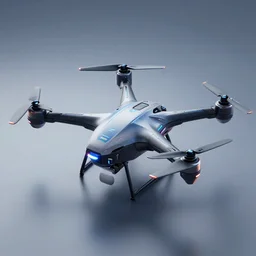 a photo of a futuristic quad copter toy