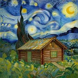 [ a log cabin in the forest ] [ van gogh ] [ inverted ]