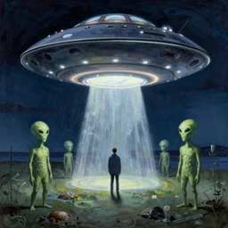UFO aliens, by Edward Hopper