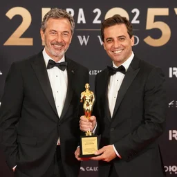an award winning photograph of an award winning photographer winning an award
