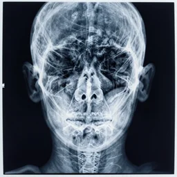 an x ray of a face transplant , photorealistic,,4k resolution
