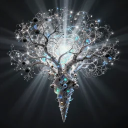 may you always end up in the best branch of ruliad cone, concept art, intricate, aesthetic!!!!!, holographic design, god rays, symbolist, dramatic, ultra detailed