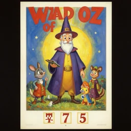 1 9 7 5 retro game poster. wizard of oz. cozy. character class. drew struzan. keith parkinson. oil on canvas