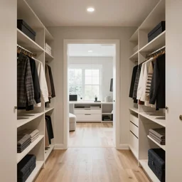 a real estate home interior photo. a closet with a portal to another reality in it.