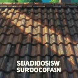 pixel art roof tile texture by studio ghibli