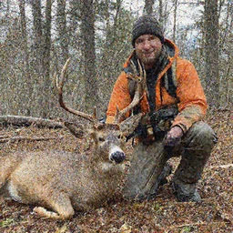 bigfoot hunting a deer