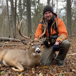 bigfoot hunting a deer