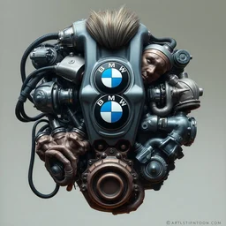 bmw engine made of human skin and body parts and human skin with some hair, realistic, professionally, professionally color graded, intricate, elegant, highly detailed, centered, digital painting, artstation, concept art, smooth, artgerm, salvador dali, peter mohrbacher, donato giancola, mucha, joseph christian leyendecker, wlop