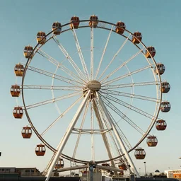 a brutalist ferris wheel