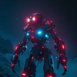 watcher machine mecanical creature robot of horizon forbidden west horizon zero dawn bioluminiscence global illumination ray tracing hdr fanart arstation by ian pesty and alena aenami artworks in 4 k