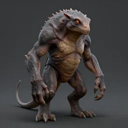 hyper realistic concept art of a biped creature render portrait