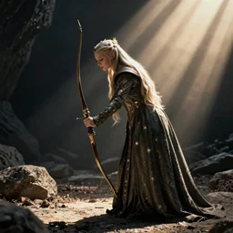 galadriel bowing before sauron