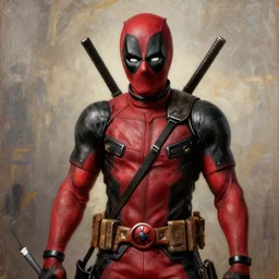 deadpool renissance painting style