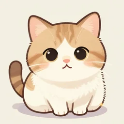 digital illustration of a cute cat