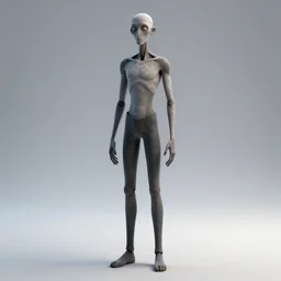 3d render of slender man