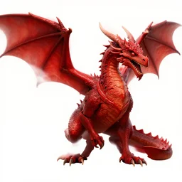 The first steampunk dragon, elder, monochromatic red, artstation